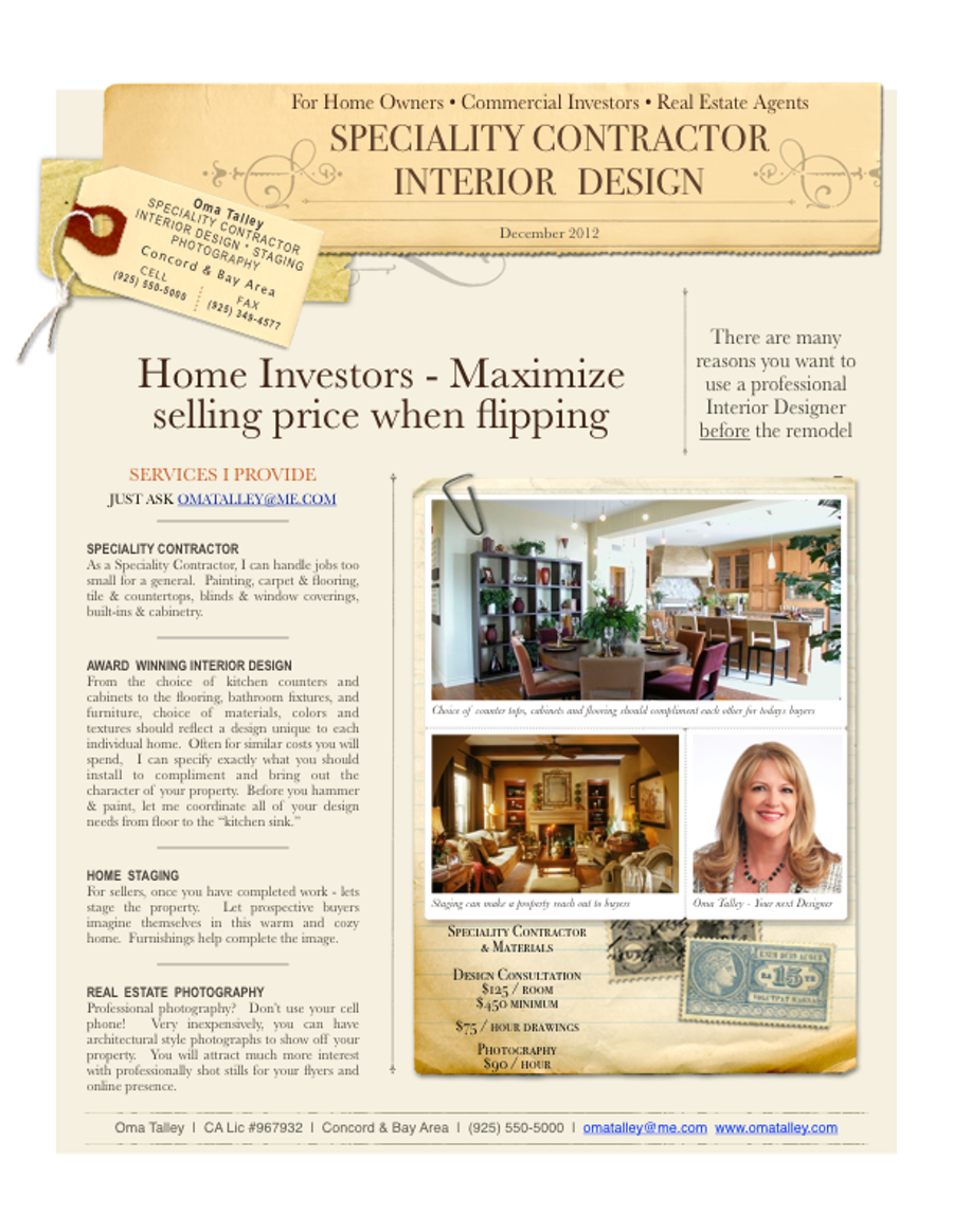 OmaTalley Design Flyer 12:2012